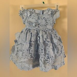 Toddler Girl - Beautiful 3D lace floral dress by Edgehill collection.